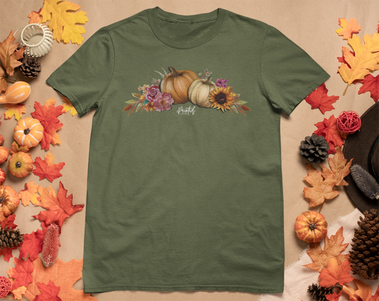 Pumpkins and Flowers T-Shirt