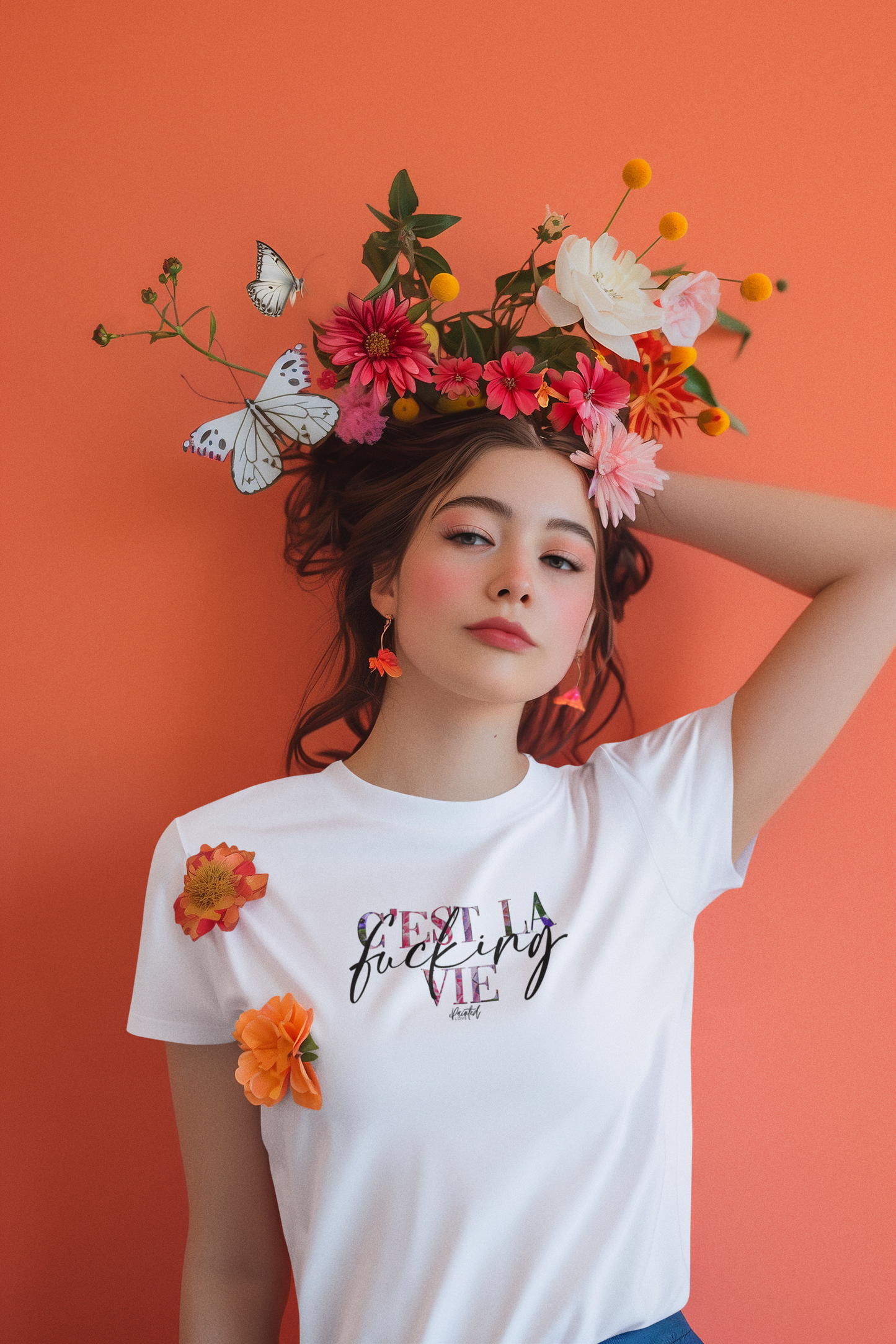 Floral Sweary Unisex Tee - C’est La Vie Tshirt