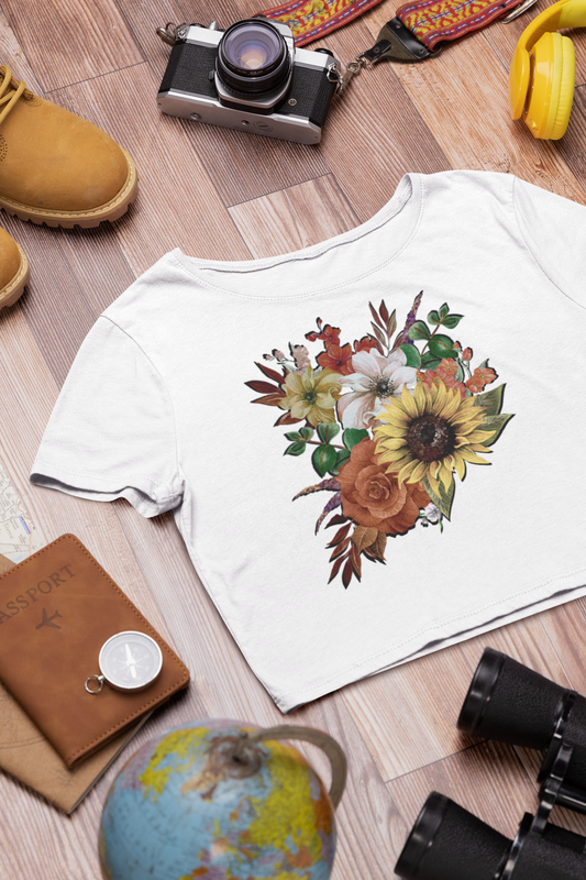 September Flower Bouquet Women’s crop top