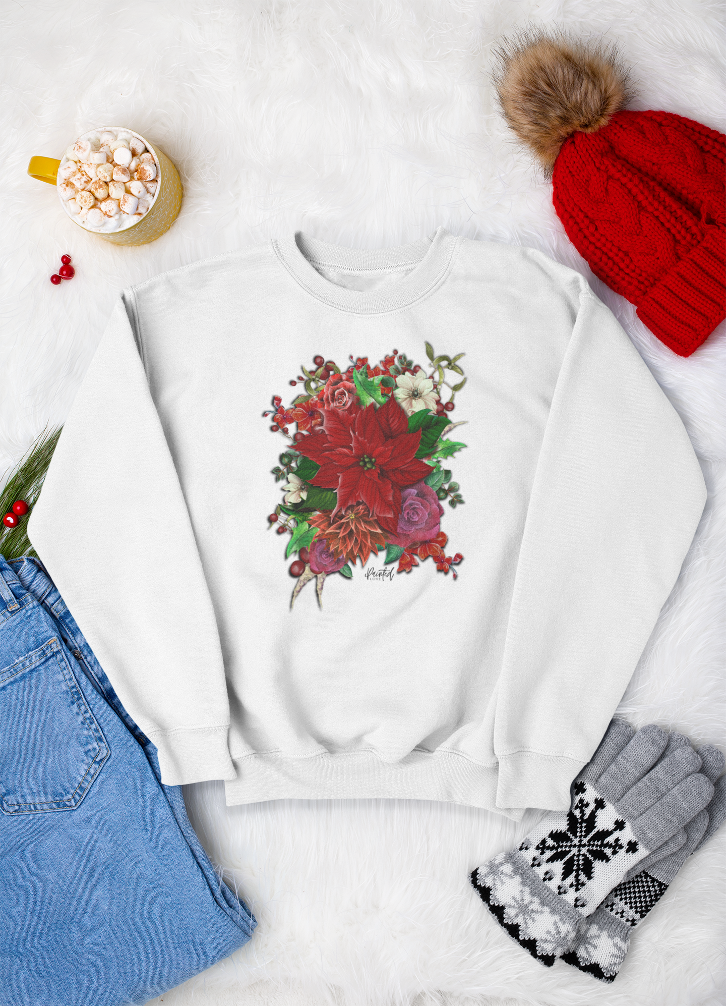 Christmas Floral Sweatshirt