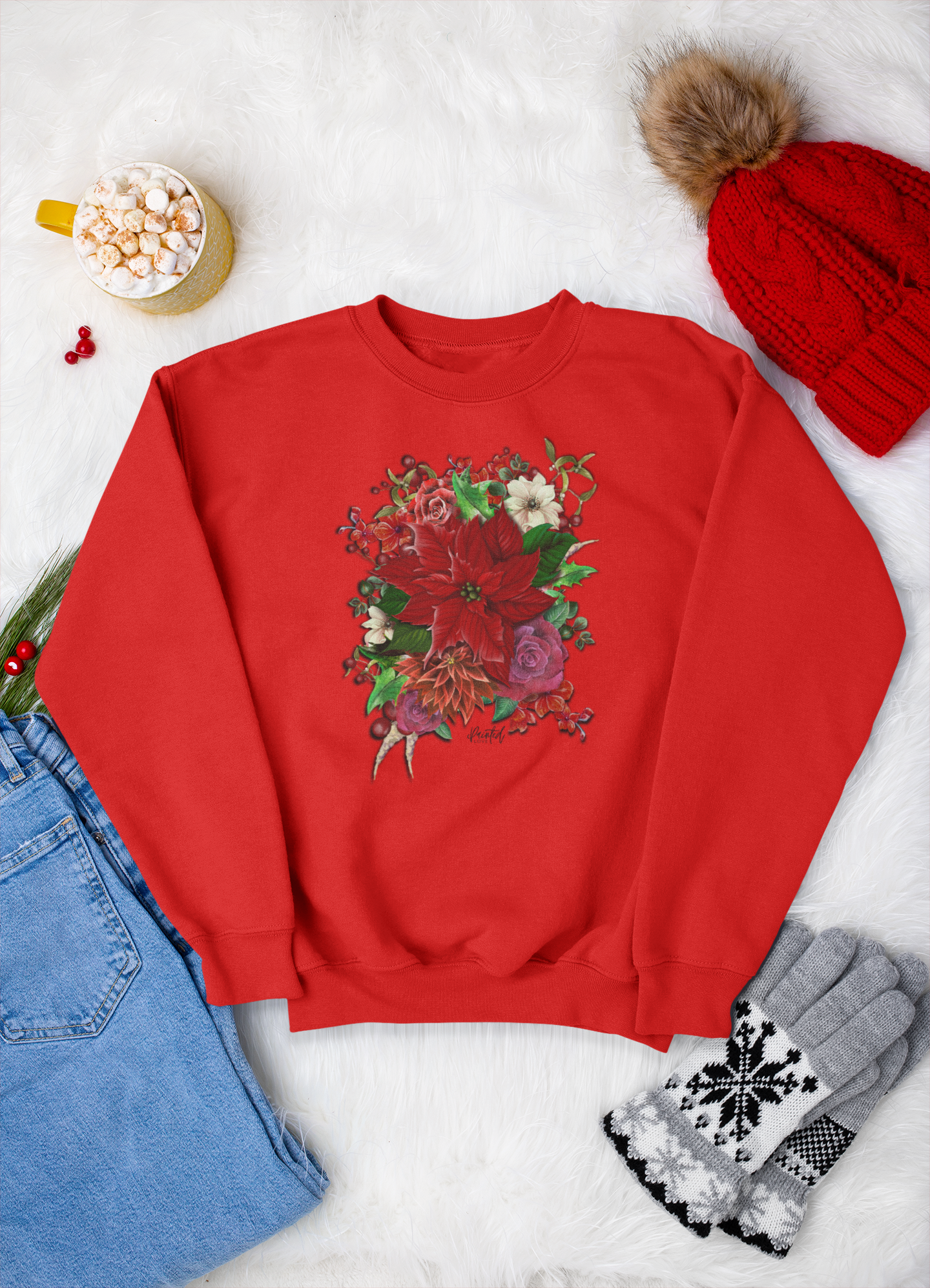 Christmas Floral Sweatshirt