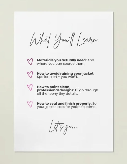 Paint Your Own Jacket: Beginner Guide