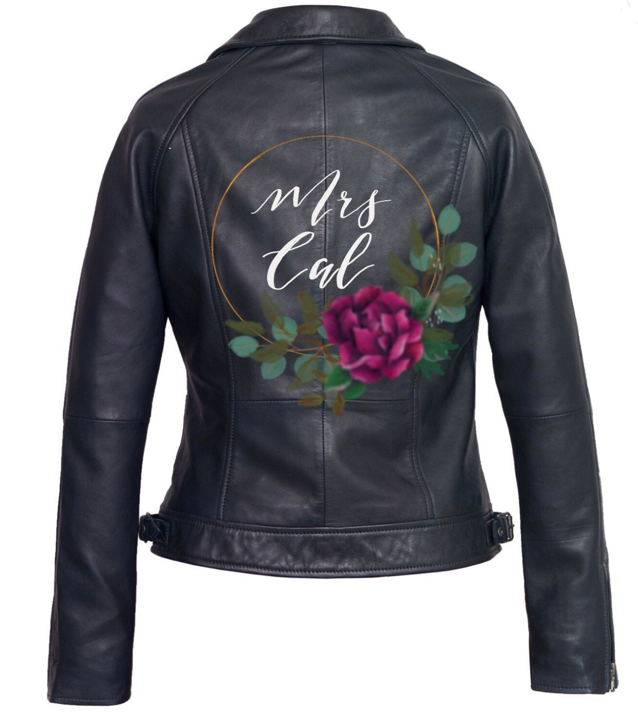 Hand Painted Leather Jacket. Personalised Leather Jacket. Painting only