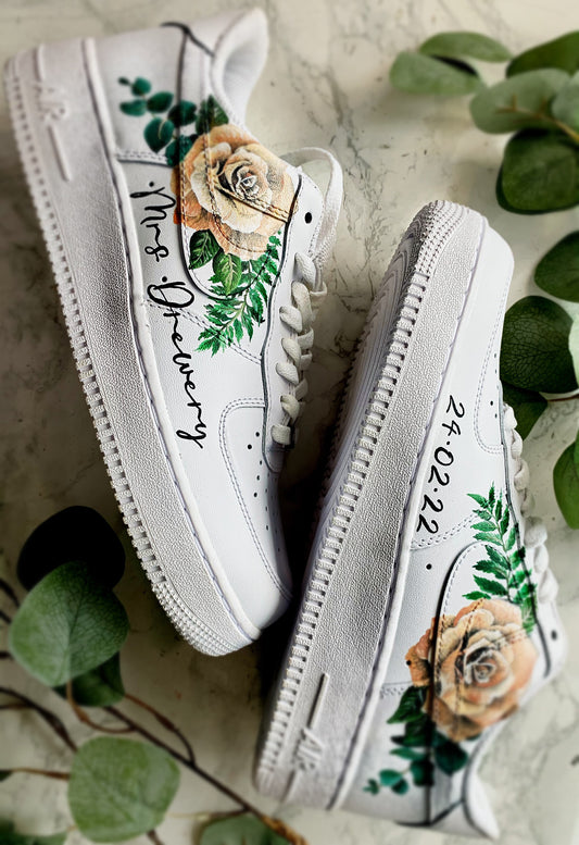 Hand Painted Air Force 1’s,  painting only