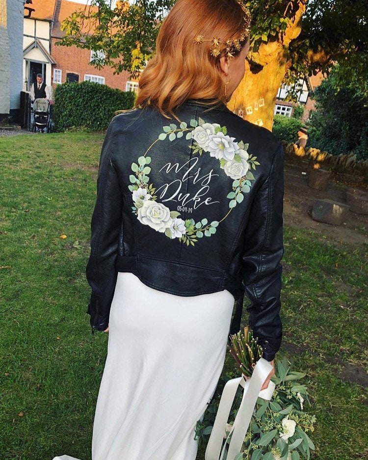 Hand Painted Leather Jacket. Personalised Leather Jacket. Painting only