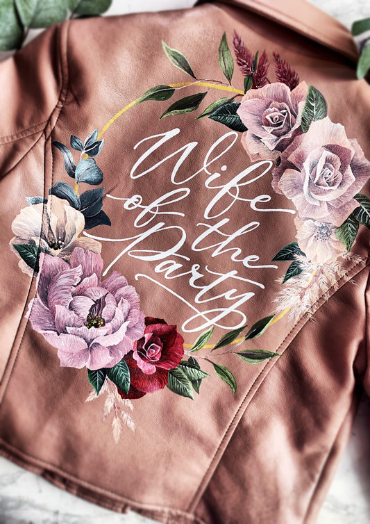 Hand Painted Leather Jacket. Personalised Leather Jacket. Painting only