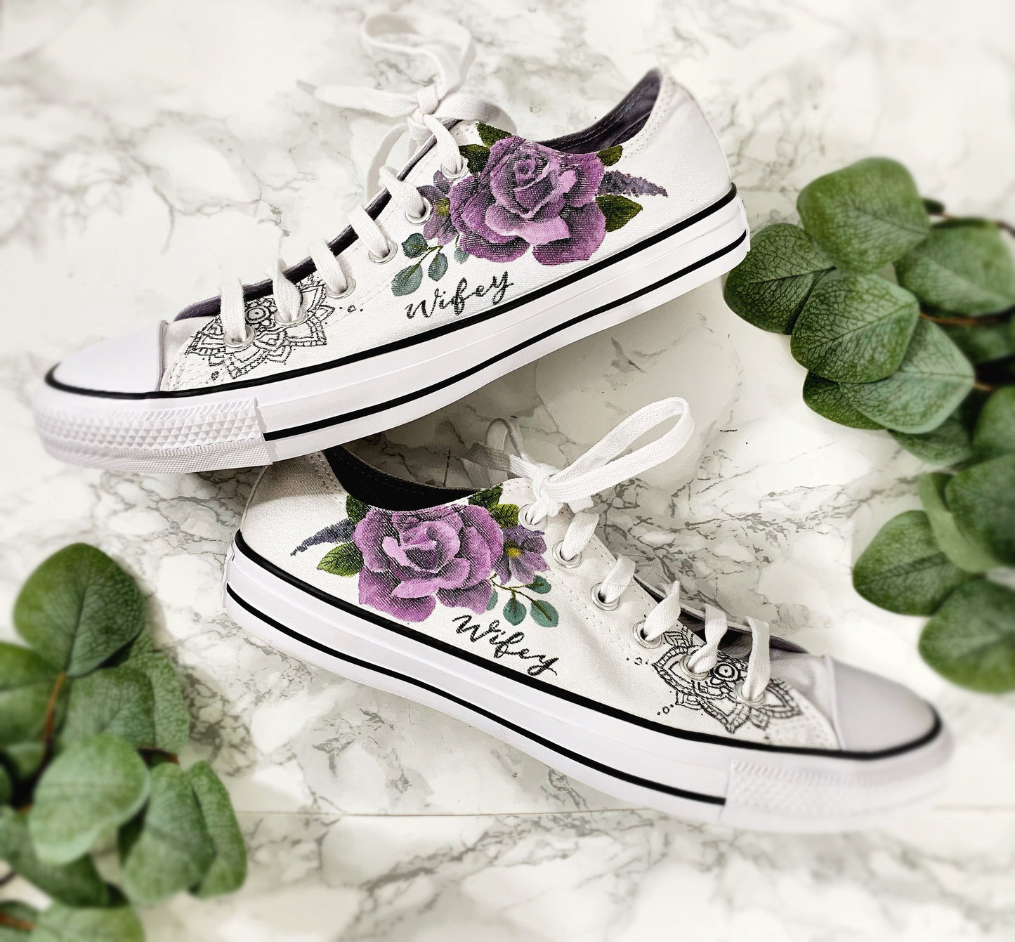 Wedding Converse, hand painted shoes, painted converse, wedding shoes, wedding converse, painting only