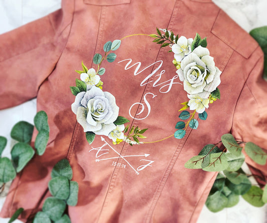 Hand Painted Leather Jacket. Personalised Leather Jacket. Painting only