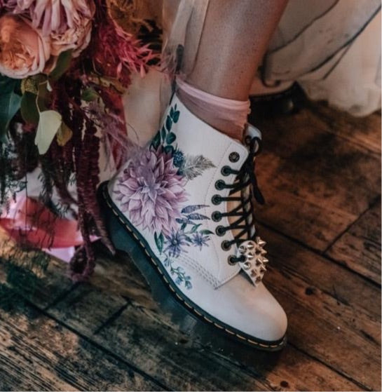 Custom Wedding Doc Martens /Dr Martens (Painting only)
