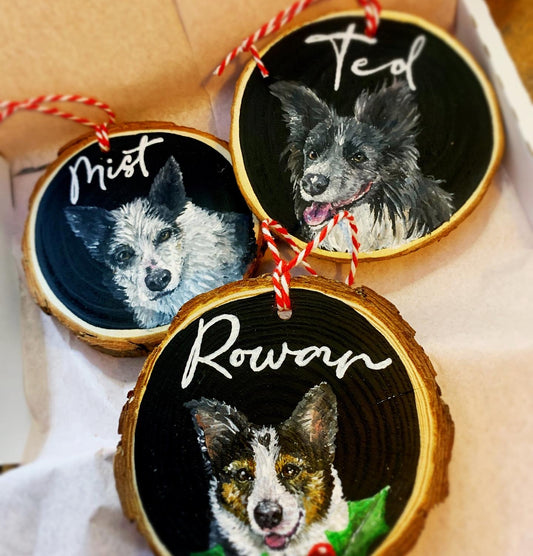 Hand Painted Pet Portrait Decoration FEBRUARY DELIVERY