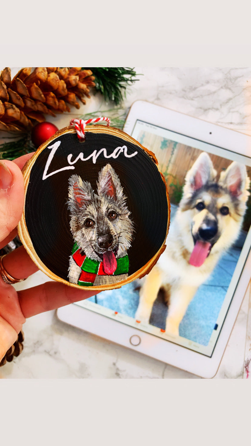 Hand Painted Pet Portrait Decoration PRE ORDER FOR NOVEMBER