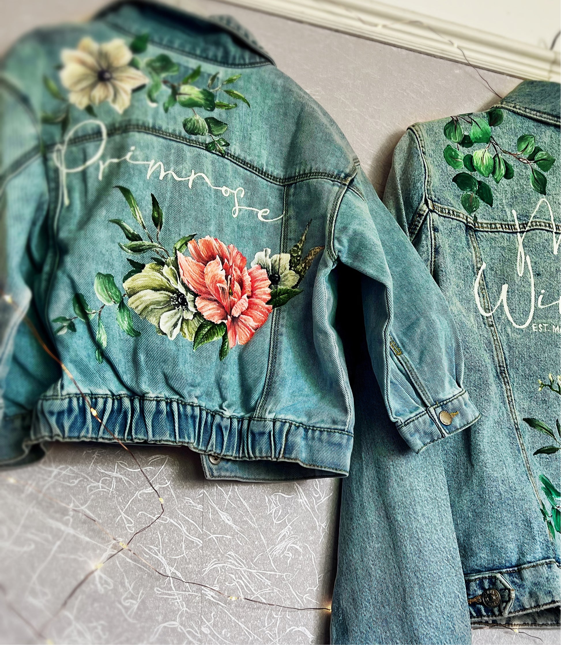 Frida Flowers Upcycled Denim Jacket – Adhesif Clothing