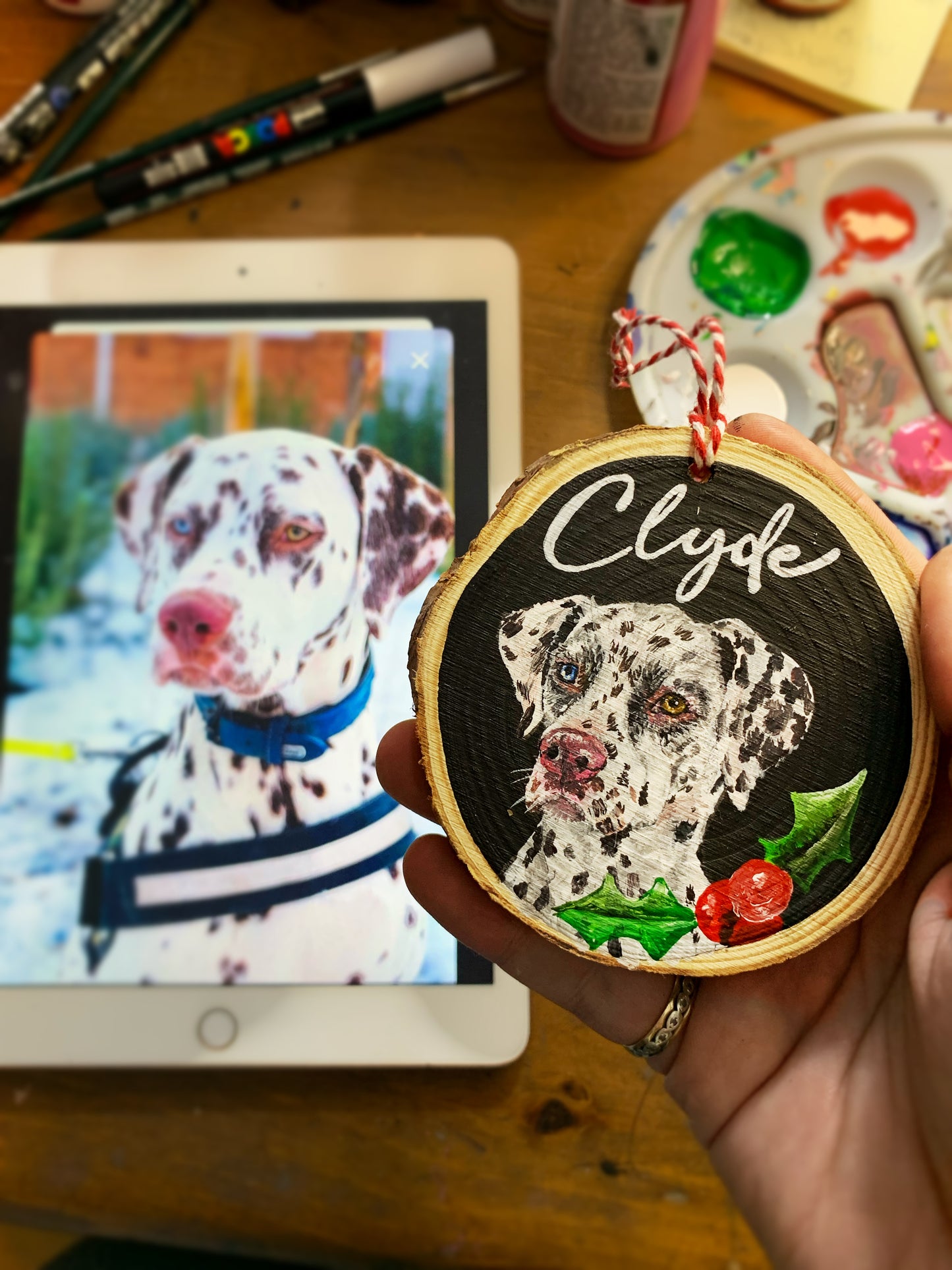 Hand Painted Pet Portrait Decoration PRE ORDER FOR NOVEMBER